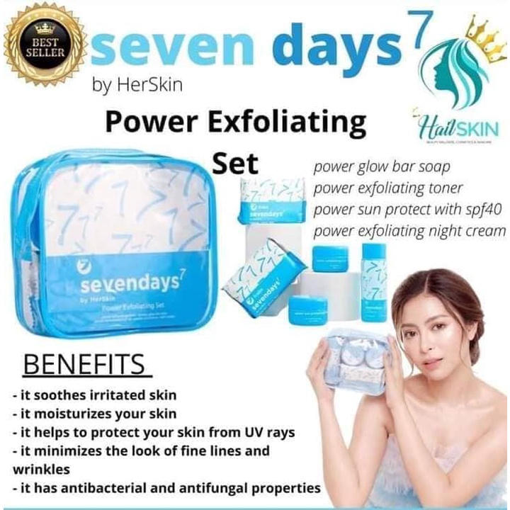 Seven Days Power Exfoliating Set Set By Her Skin Shopee Philippines