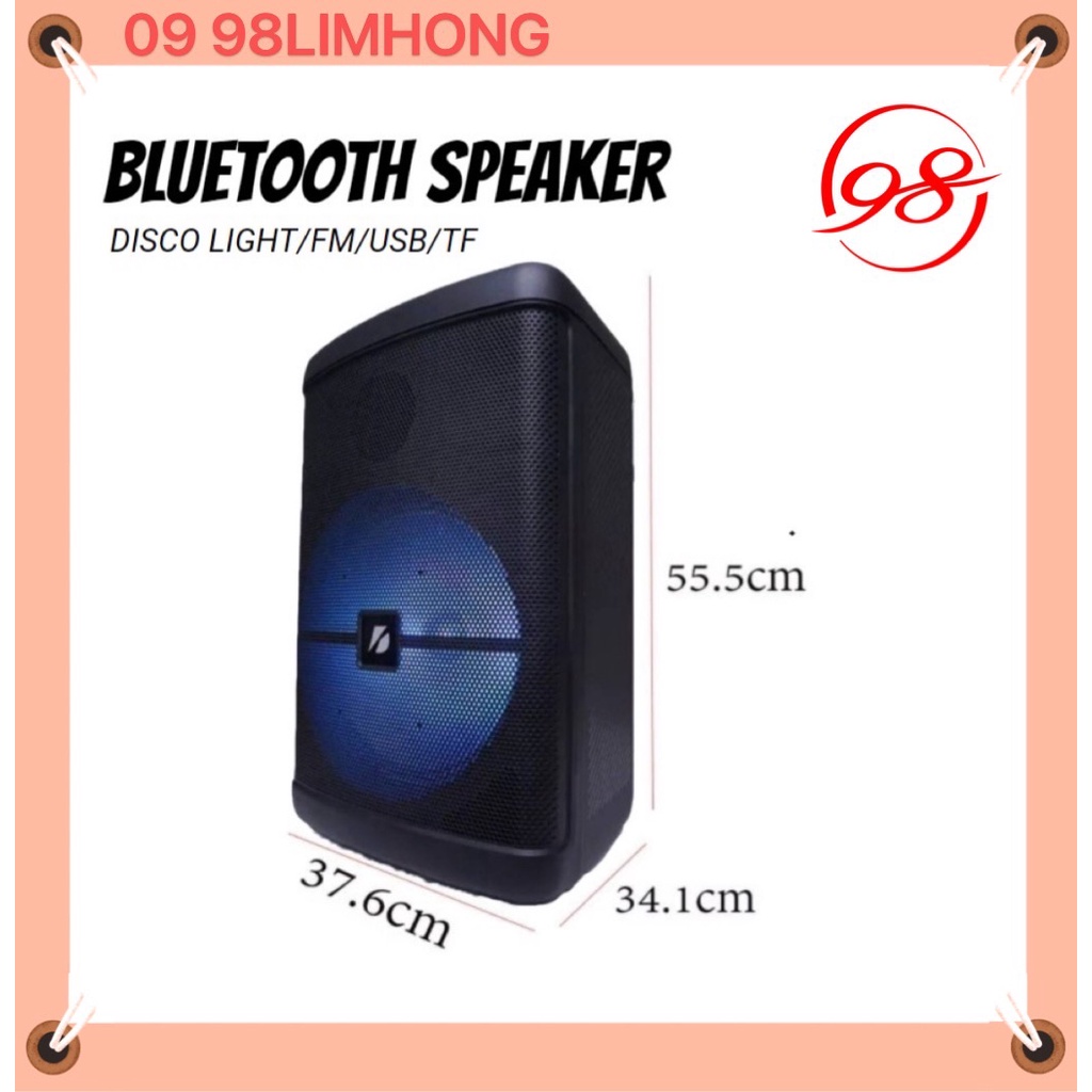 98 Speaker KTS 1280 Wireless Bluetooth 12inches Speaker Karaoke Audio