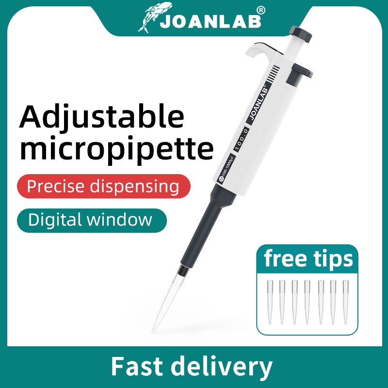 JOANLAB Official Store Lab Pipette Plastic Dropper Digital Adjustable