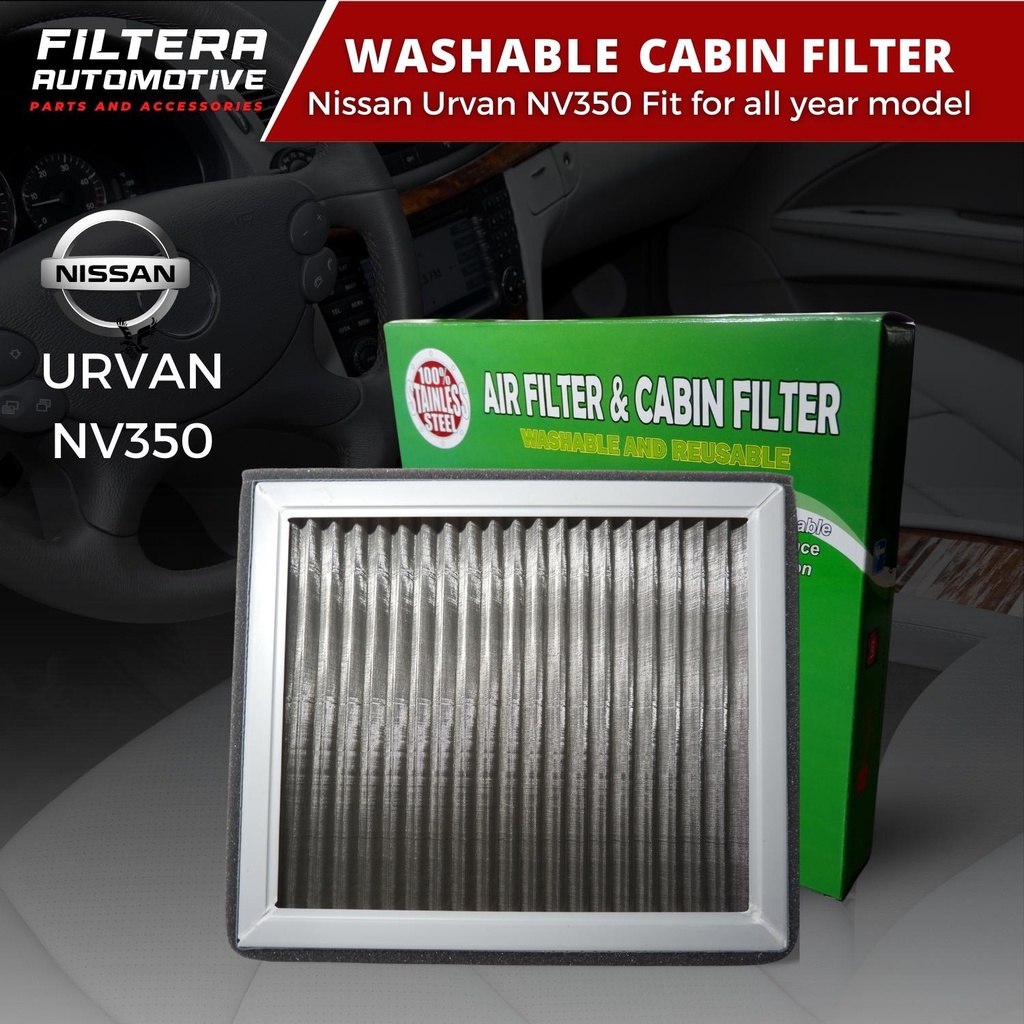 Filtera Washable Lifetime Cabin Aircon Filter For Nissan Urvan Nv