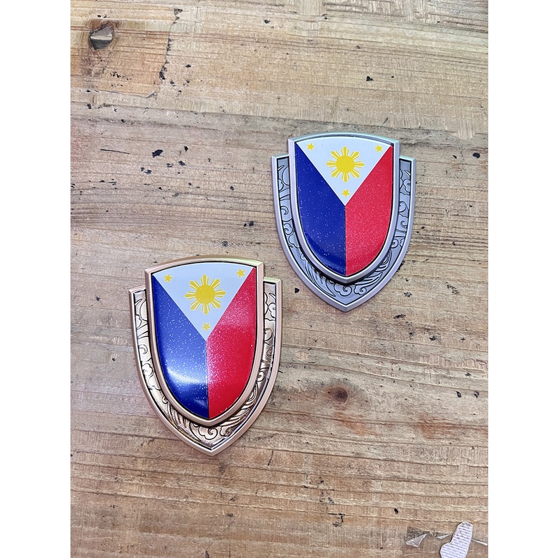 X Metal Coat Of Arms Of Philippines Flag Shield Pilipinas Patriotic