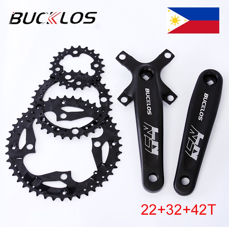 BUCKLOS 104 64 Bcd Bike Crankset 22T 32T 44T Triple Speed Bike Crank