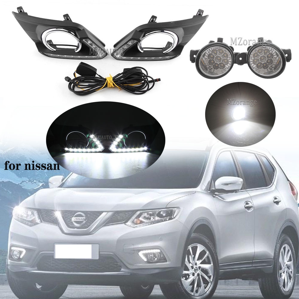 LED DRL Fog Lights Headlights For Nissan X Trail Xtrail T32 For Rogue