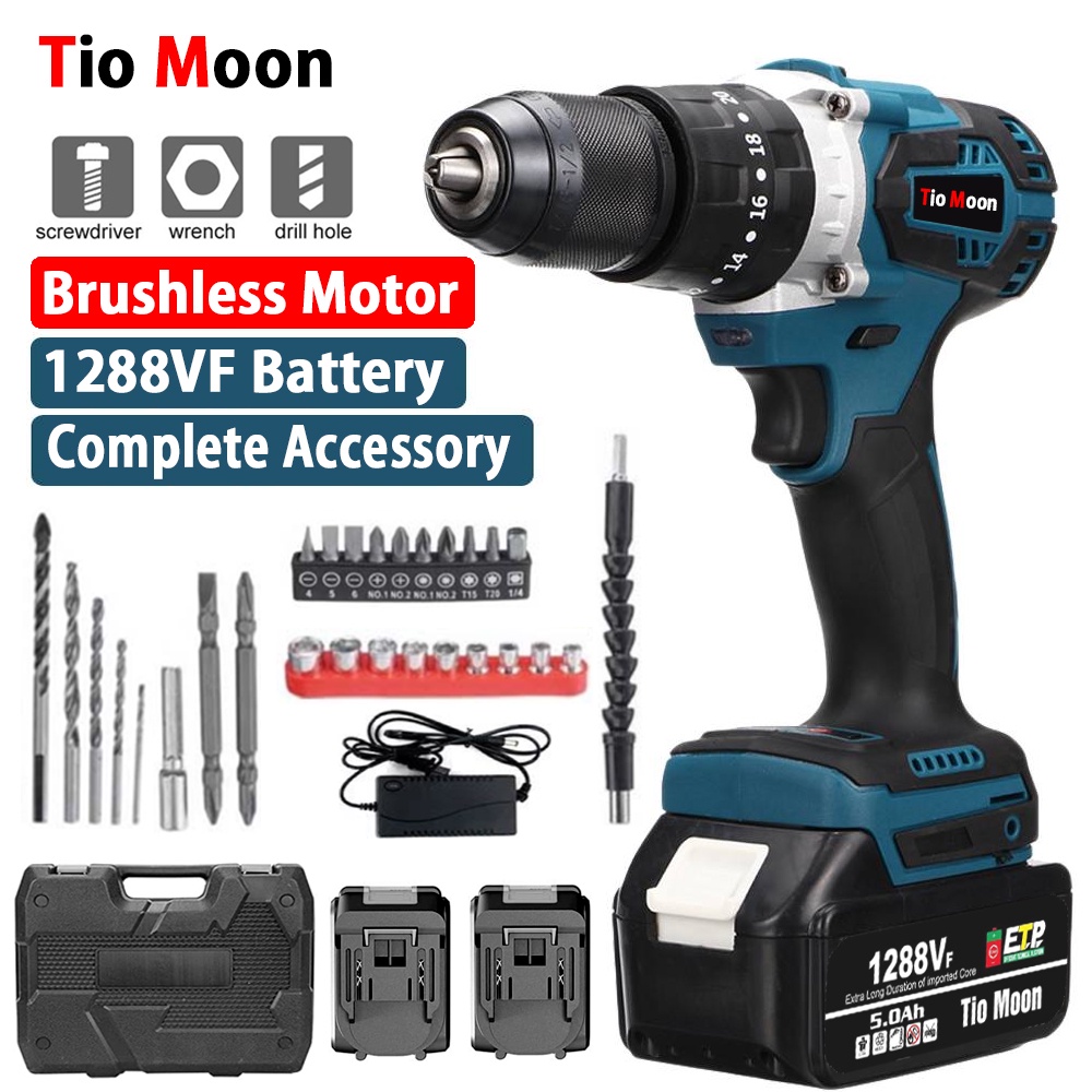 13mm 3 IN 1 1288VF Brushless Electric Drill Screwdriver Hammer