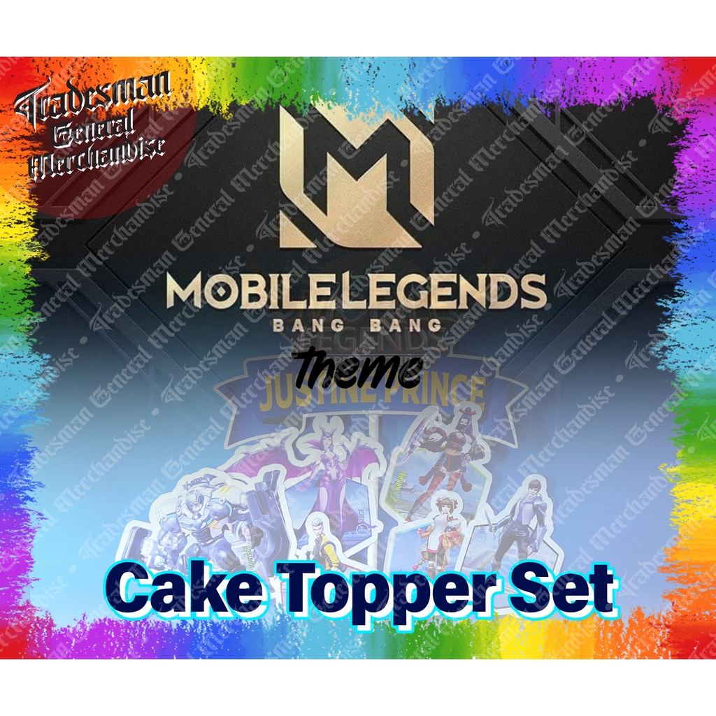 Mobile Legends Theme Cake Topper Set Personalized Name Age For Free