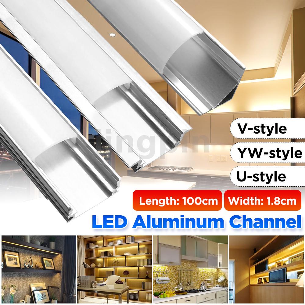 100cm U V YW Aluminium Channel Holder Corner Connector For LED Strip