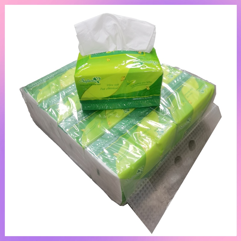 480 Sheets X 8 Packs 1kg Organic Green Tea Facial Tissue Paper Towel