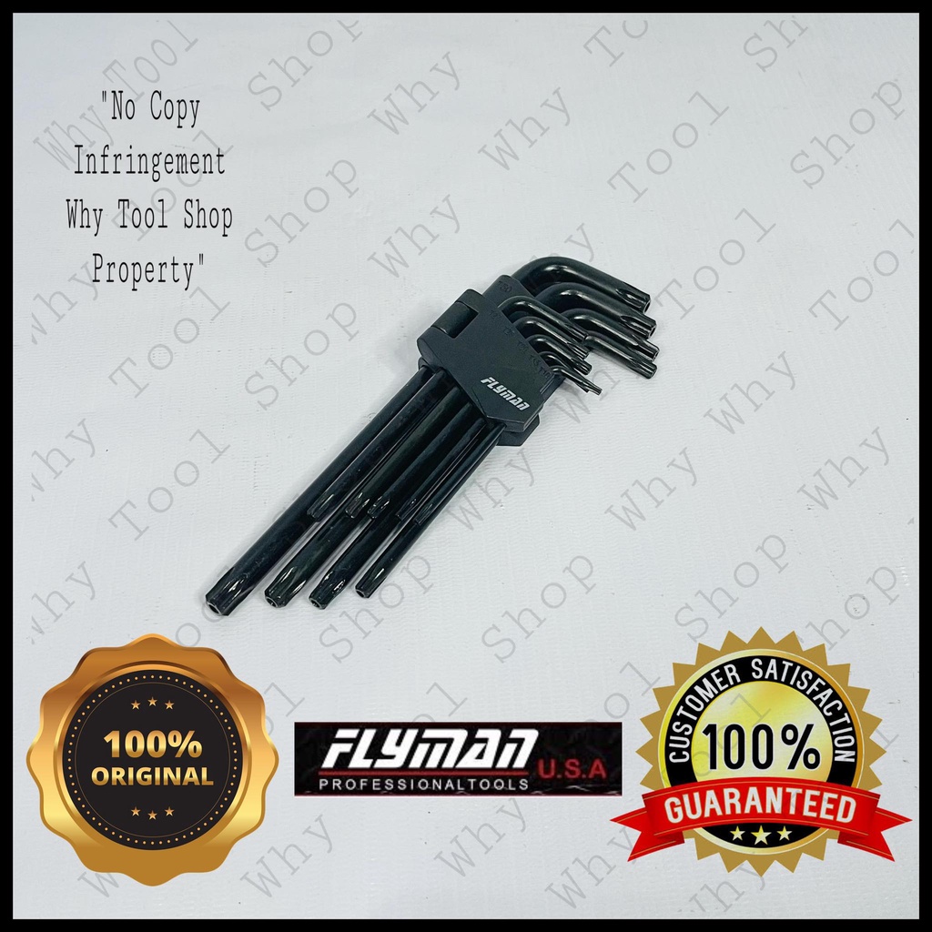 Why Tool Shop Flyman 9 Pcs Allen Wrench Set FLOWER KEYS Shopee