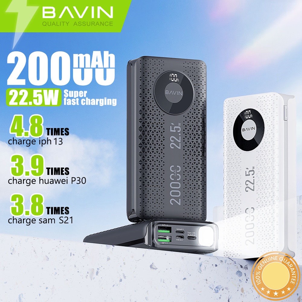 BAVIN 30000mAh 20000mAh Powerbank 22 5W PD Super Fast Charging USB