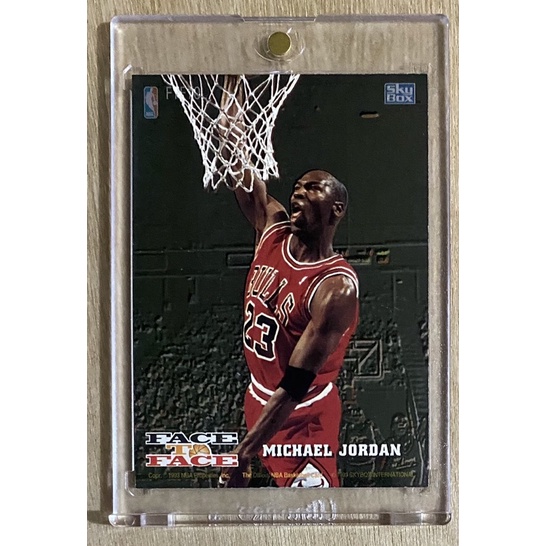 Michael Jordan Harold Miner Skybox Hoops Face To Face Foil Card