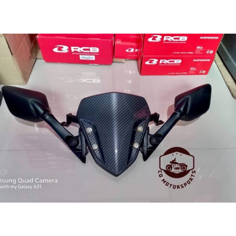 R Side Mirror With Bracket And Visor For Aerox V V Shopee