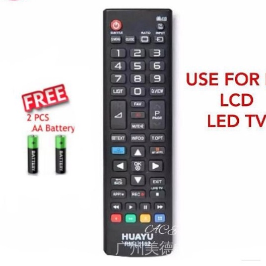 Lg Lcd Led Tv Remote Control Replacement Huayu Rm L Free Battery