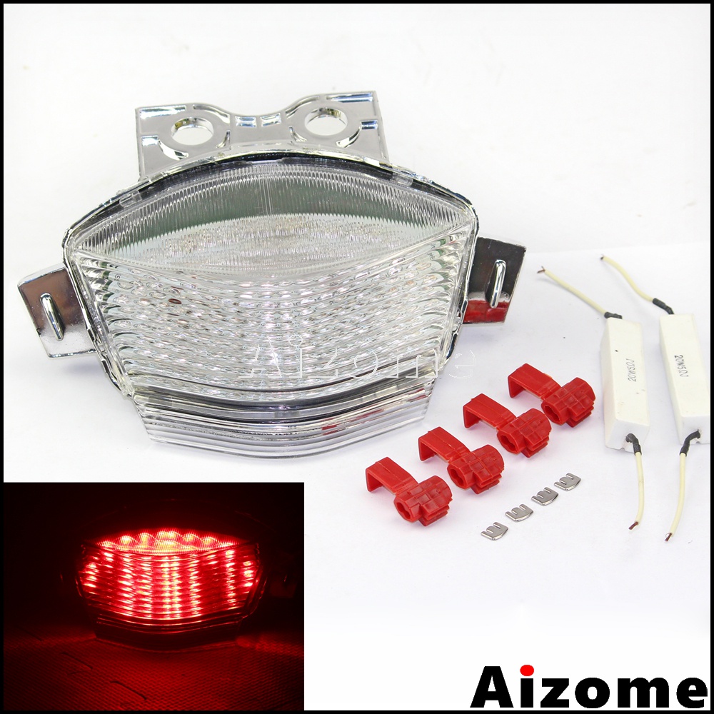 Motorcycle Integrated LED Tail Light Brake Turn Signals For Kawasaki