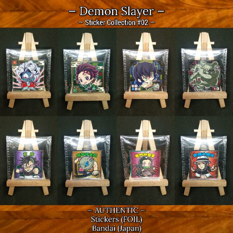 TAKE ALL 8 Demon Slayer MERCH Stickers Resealed Bandai