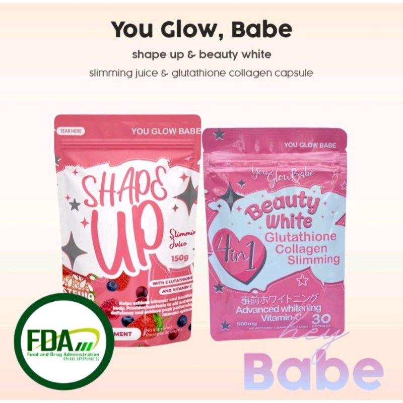 Authentic You Glow Babe Collagen Glutathione Beauty White Shopee