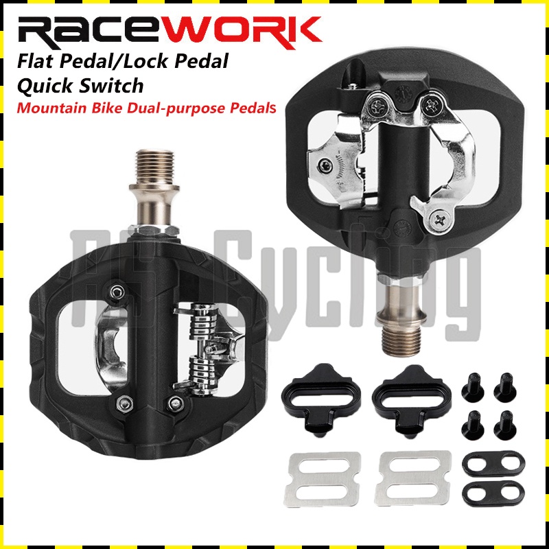 RACEWORK Cleats Pedals MTB Clipless Pedals Cycling Road Bike Self