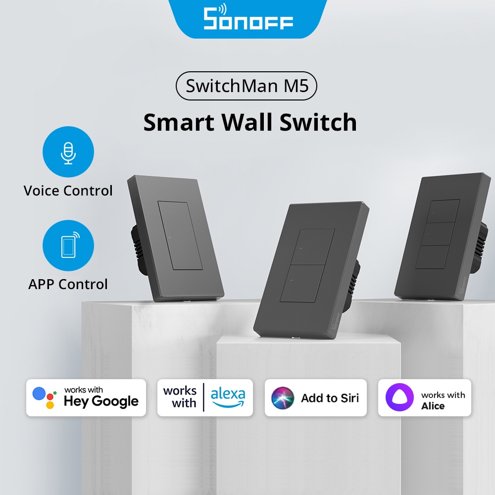 Sonoff M Switchman Wifi Smart Wall Switch Mechanical Push Button