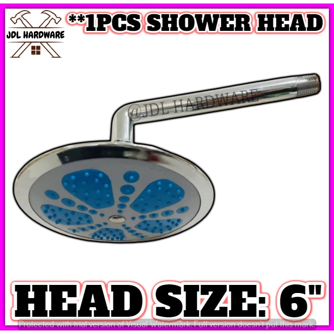 0518 6 INCH Chrome Fixed Shower Head Wall Mounted Universal Shower Head