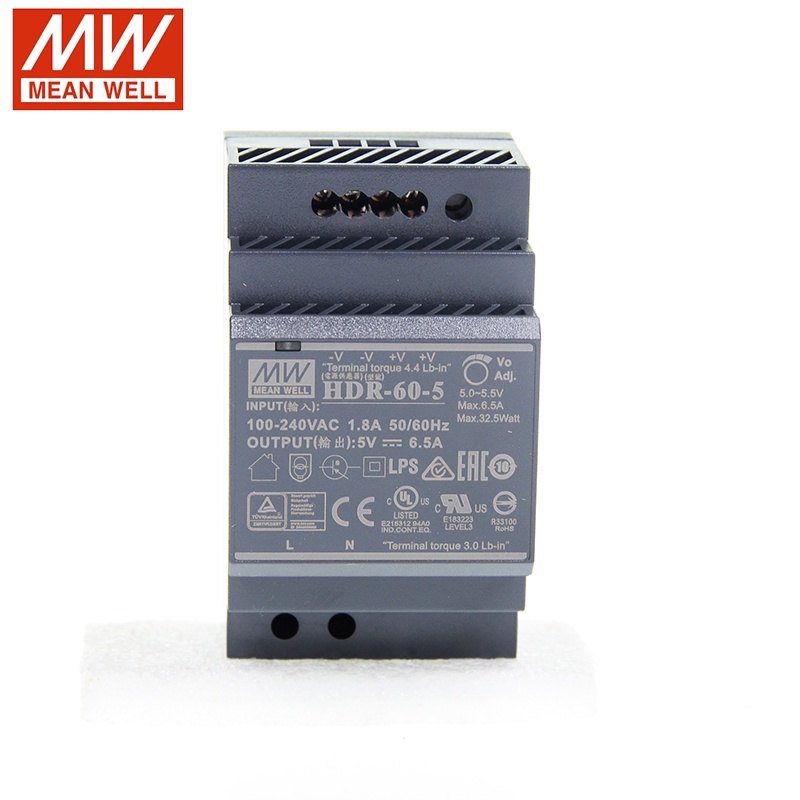 MEAN WELL HDR 60 5 32 5W 5V Switching Power Supply 110V220V AC To 5V DC