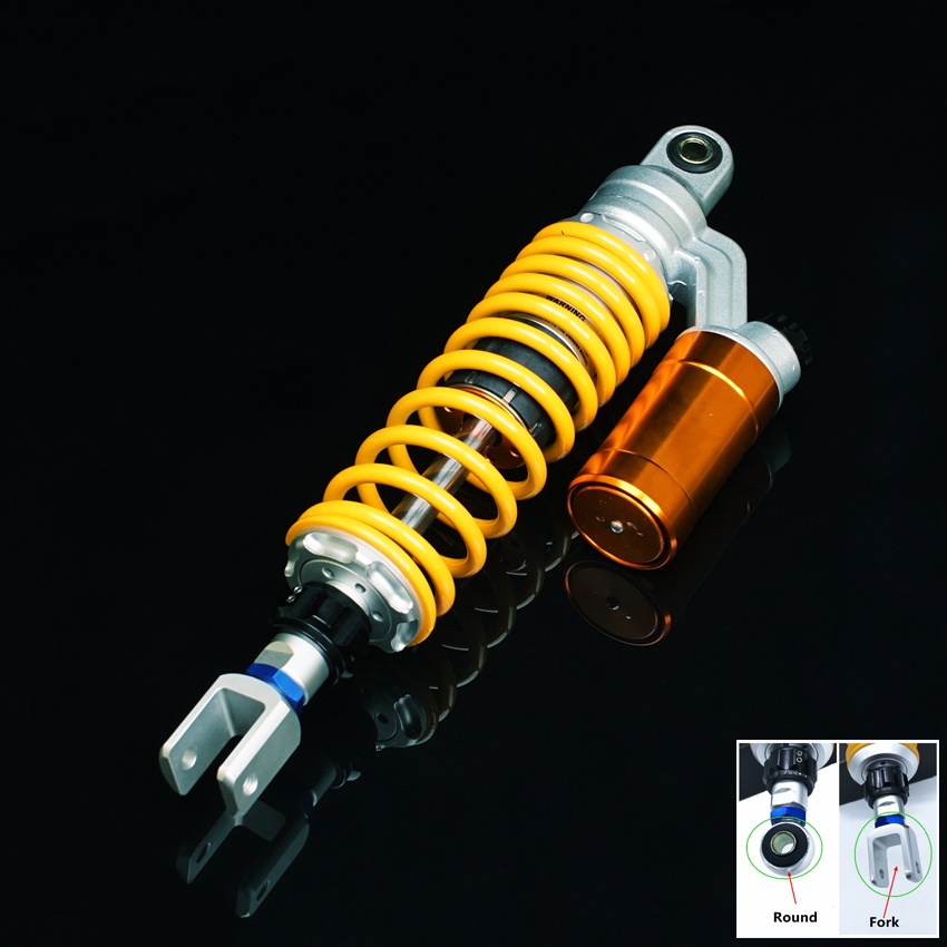 Motorcycle 320mm 340mm 360mm Rear Suspension Shock Absorbers Yellow For