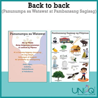 Uniq Filipino Laminated Educational Wall Charts Lupang Hinirang