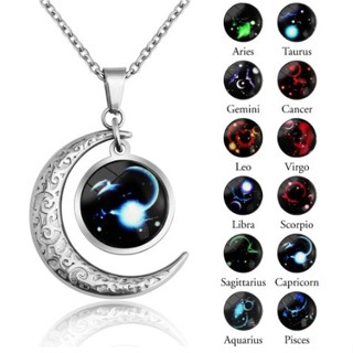 Constellations Necklace Men And Women Retro Pendant Couple Necklace