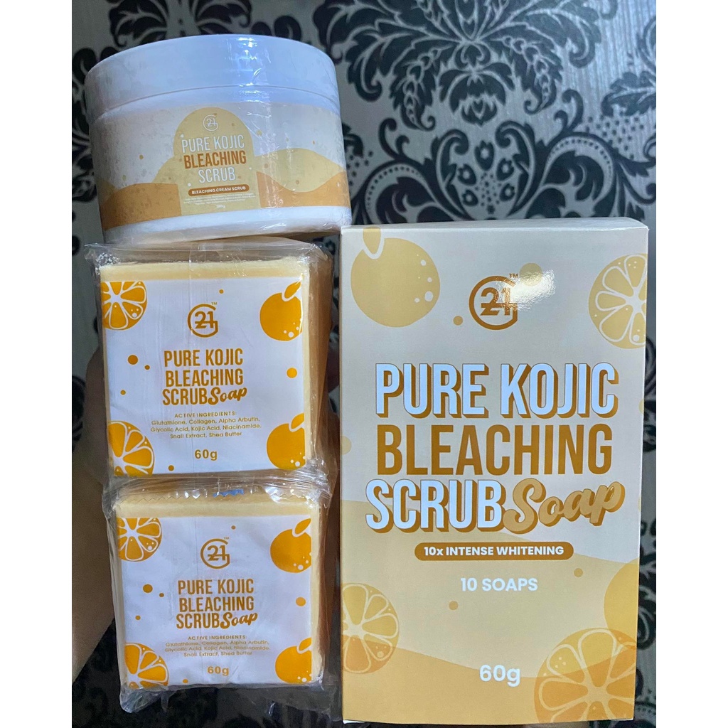 G21 Pure Kojic Bleaching Soap Scrub BUNDLE WITH FREEBIE Shopee