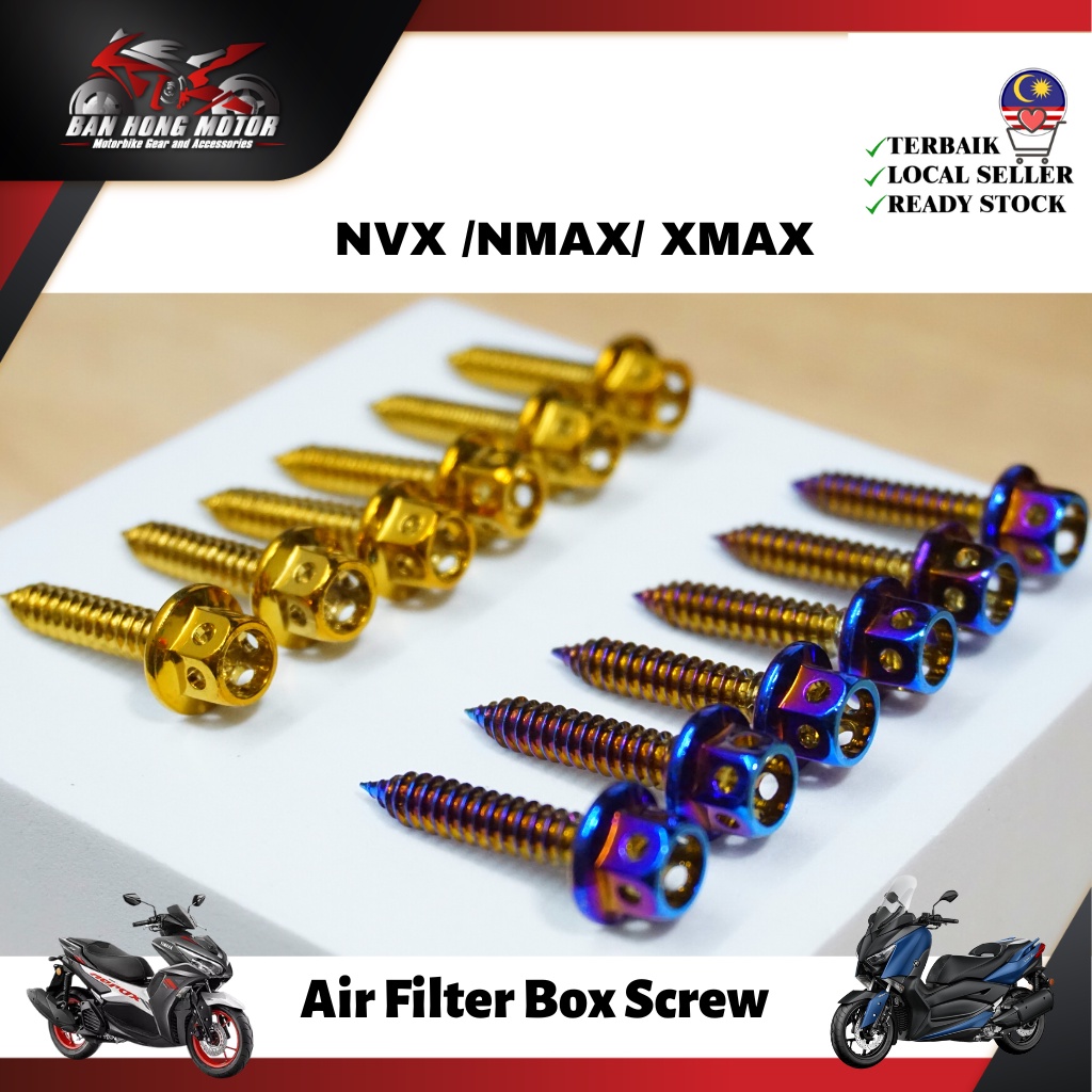 Yamaha Nvx Xmax Nmax Air Filter Box Cover Bolt Screw Skru Set Pcs