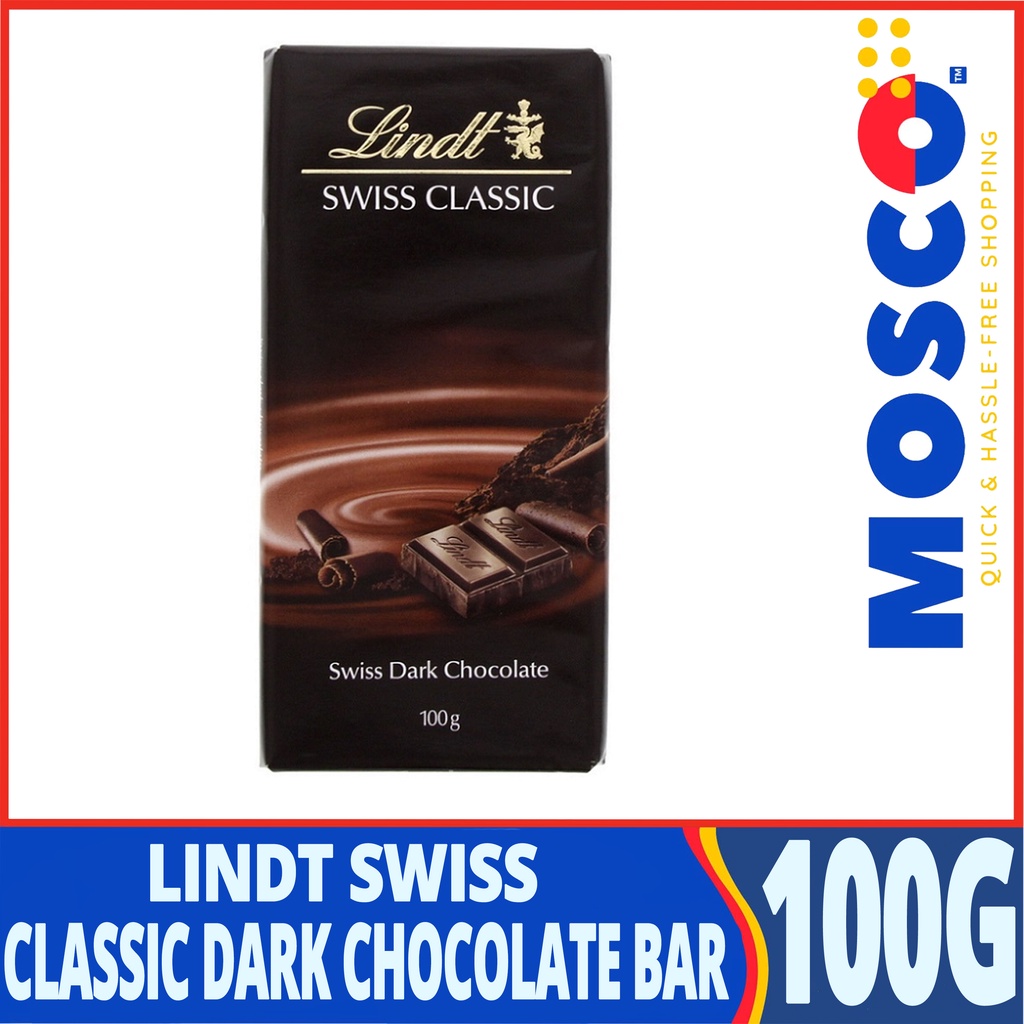 Lindt Swiss Classic Dark Chocolate Bar 100g Shopee Philippines