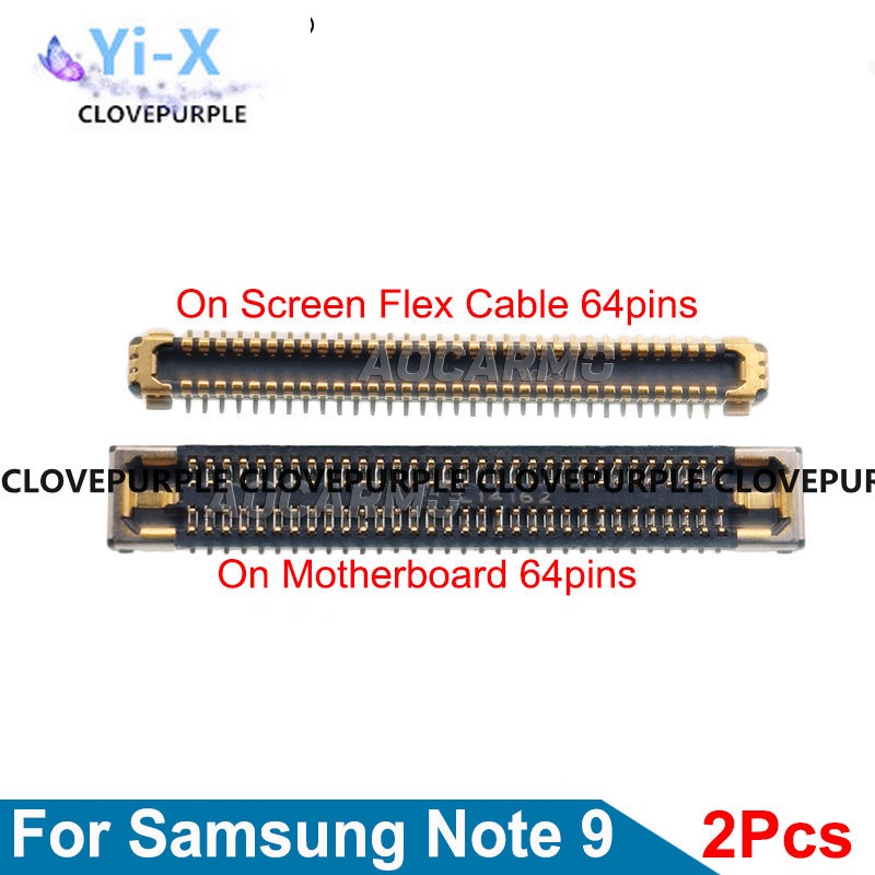 2Pcs LCD Display Screen FPC Connector On Motherboard Flex Cable For