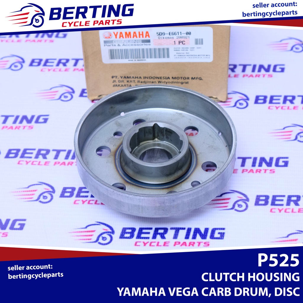 Clutch Housing Yamaha Vega Carb Carb Disc Drum Genuine D E