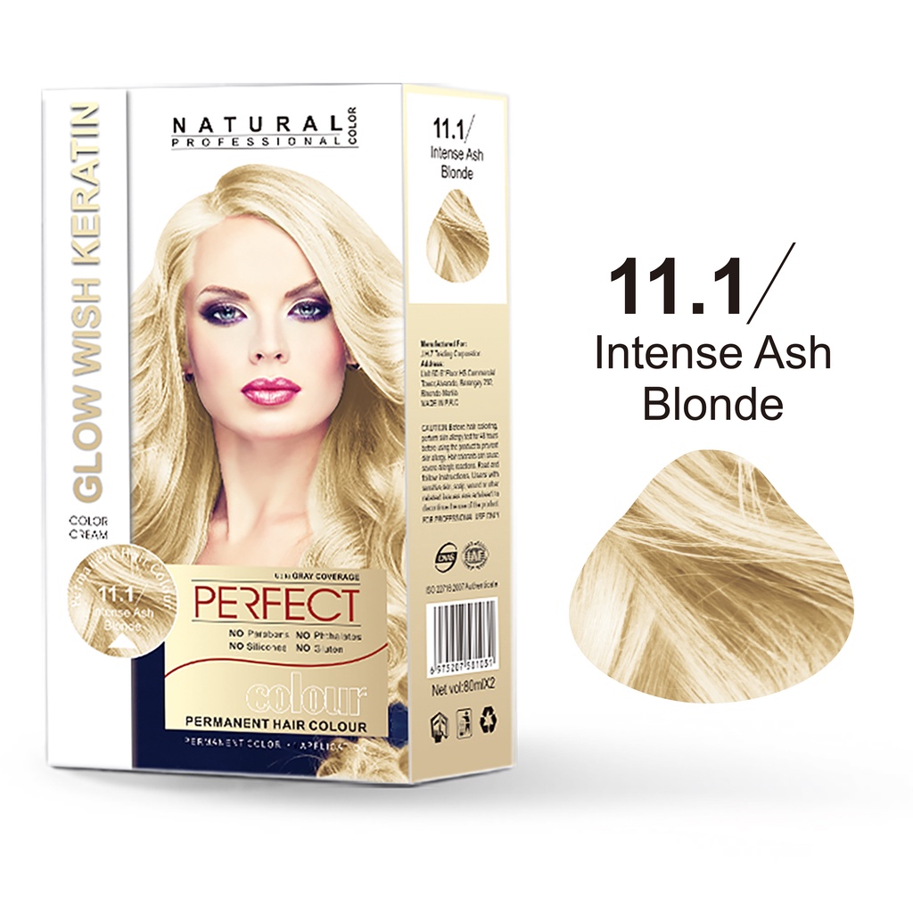 Intense Ash Blonde Permanent Hair Color Glow Wish Keratin Or Bob