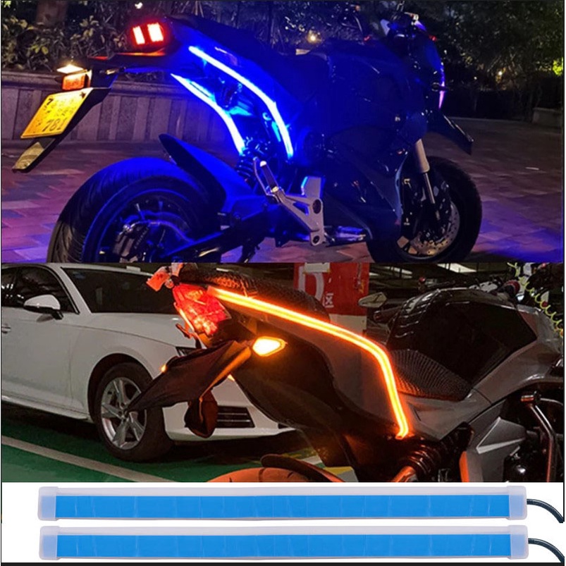 2Pcs Newest Start Scan LED Car Motorcycle DRL Daytime Running Lights