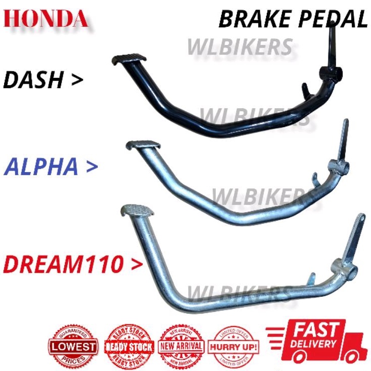 Honda Wave Dash Alpha Dream Brake Pedal Brek Kaki Pijak Hot Item