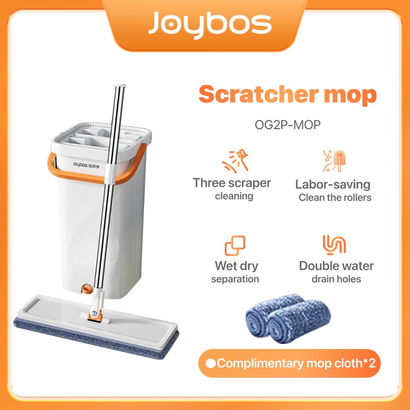 Joybos Floor Mop Self Wash Squeeze Dry Flat Mop In Spin Mop With