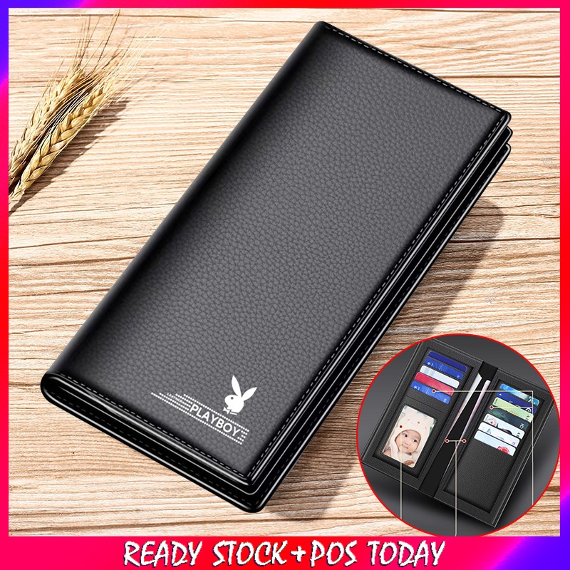 Playboy Men S Long Wallet Fashion Multi Function Leather Coin Wallet