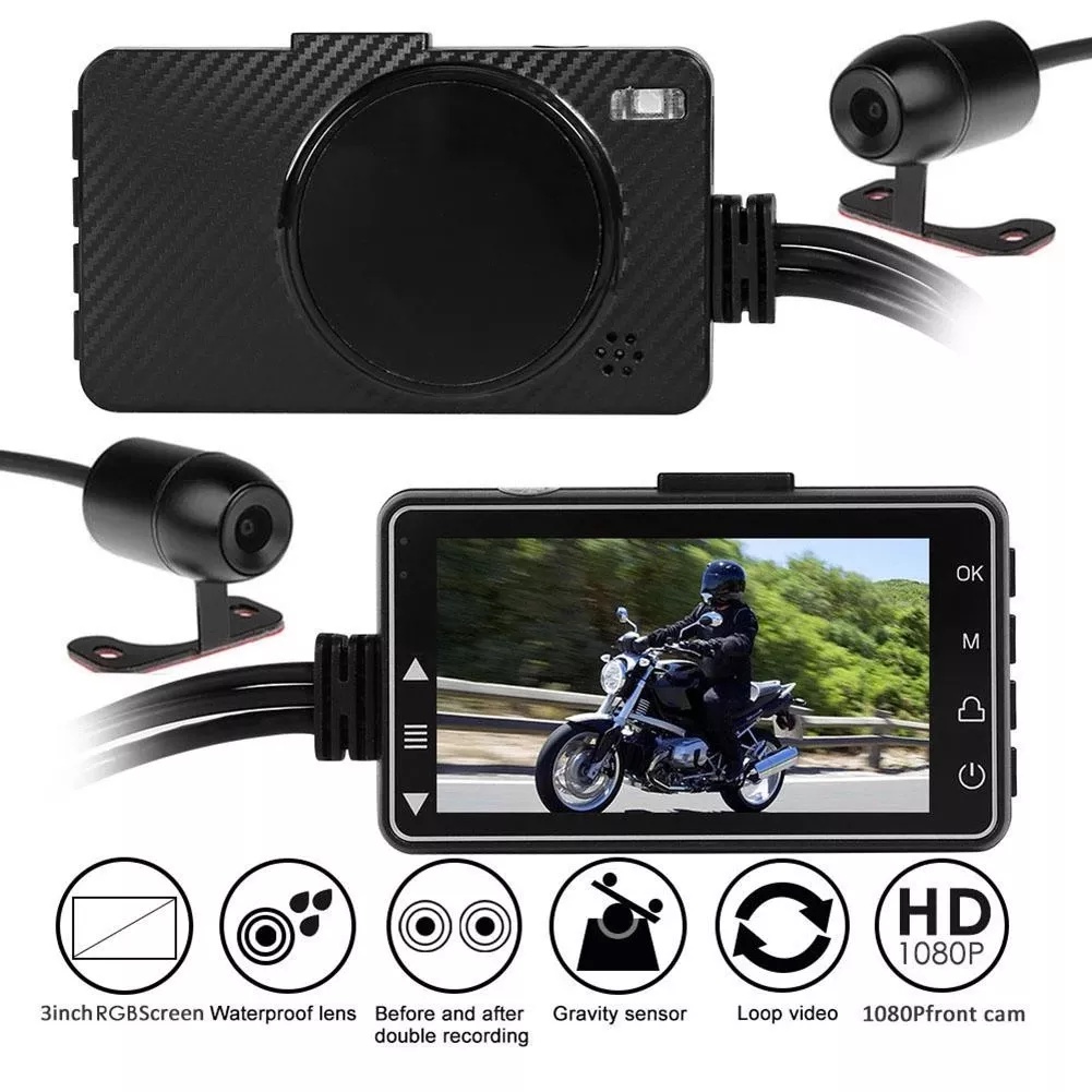 K P Motorcycle Camera Dvr Motor Dash Cam Dvr Front Rear View Dash