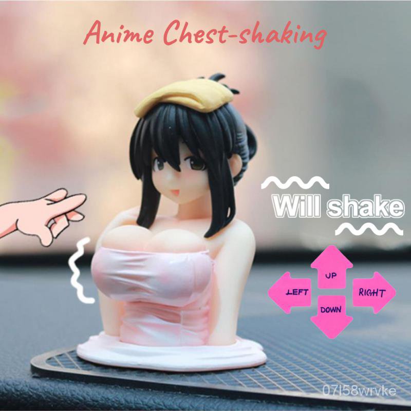 New Anime Chest Shaking Car Sticker Ornament Cartoon Bouncing Boob Sexy