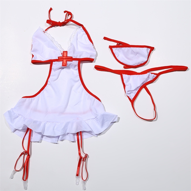 Women S Sexy Lingerie Nurse Uniform Temptation Sets Shopee Philippines