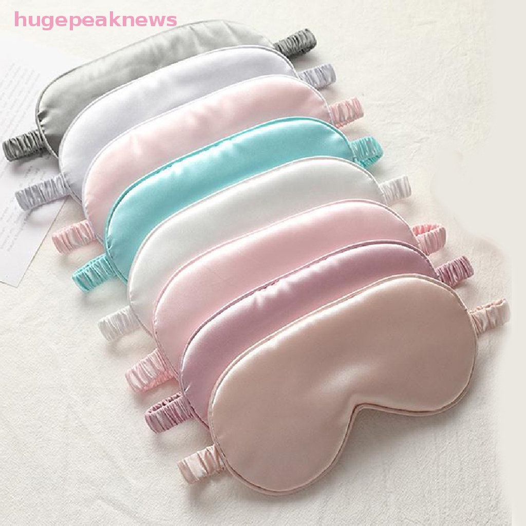 Hugepeaknews Double Side Pure Silk EyeShade Sleeping Eye Cover Eyepatch