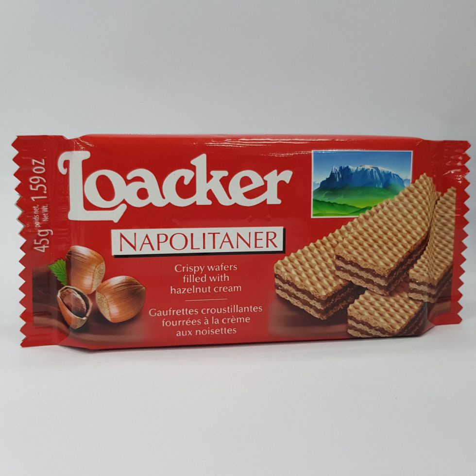 Loacker Napolitaner Crispy Wafer Hazelnut Cream 45g Shopee Philippines