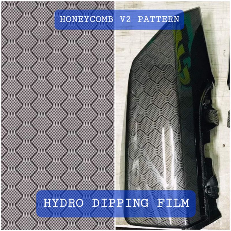 Hydro Dip Film Honeycomb V Pattern With Activator Water Transfer