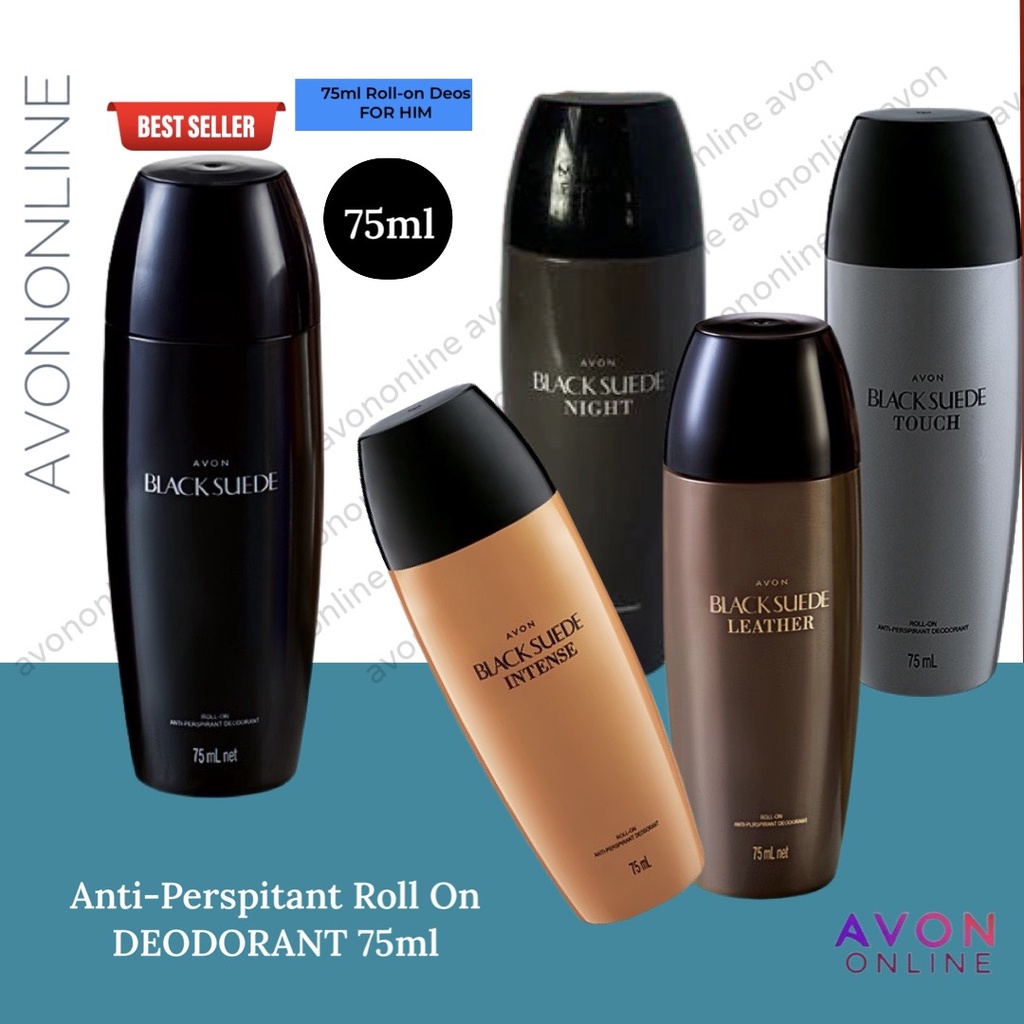 Avon Black Suede Anti Perspirant Roll On Deodorant Ml Shopee