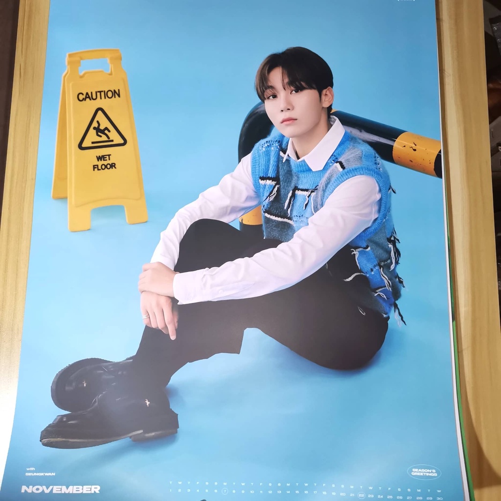 2022 Seventeen Wall Calendar Official Poster W Tube Scoups Wonwoo