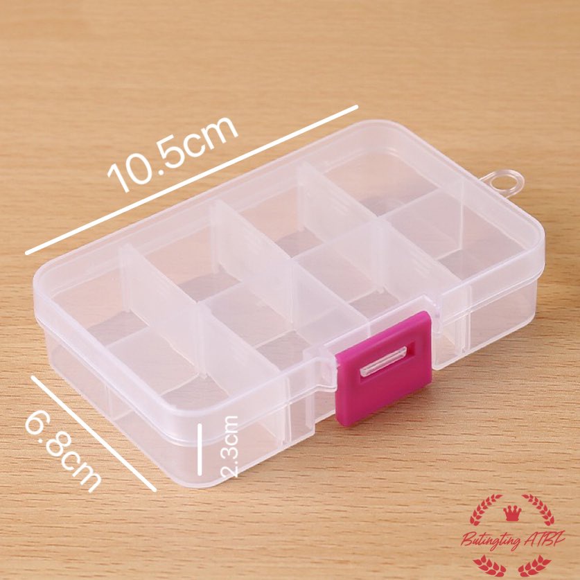 8 Grid Detachable Transparent PP Plastic Storage Box Jewelry Beaded