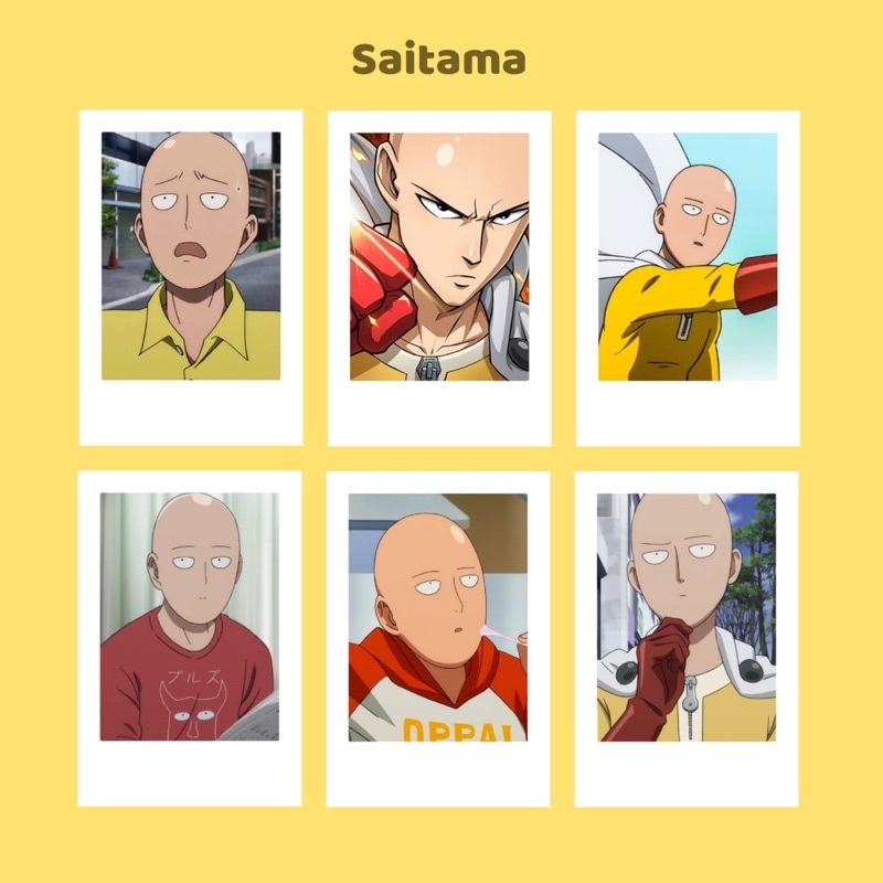 Polaroid Anime One Punch Man Saitama Genos Fubuki Garou Sonic Metal Bat