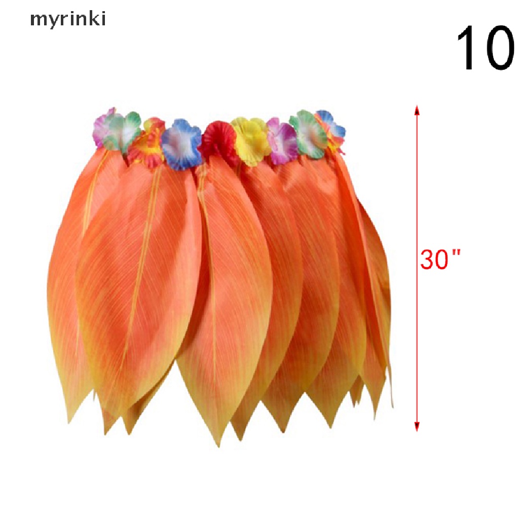 Myrinki Hawaiian Palm Leaf Skirt Fancy Dress Costume Grass Skirt Luau