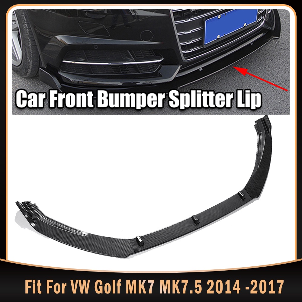 3PCS Car Front Bumper Splitter Lip Spoiler Diffuser Guard Body Kit