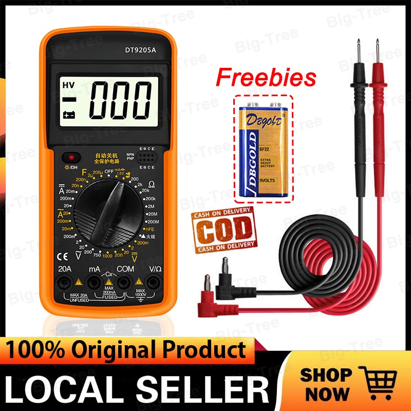 Dt A Digital Multimeter Ac Dc Lcd Voltmeter Ammeter Resistance