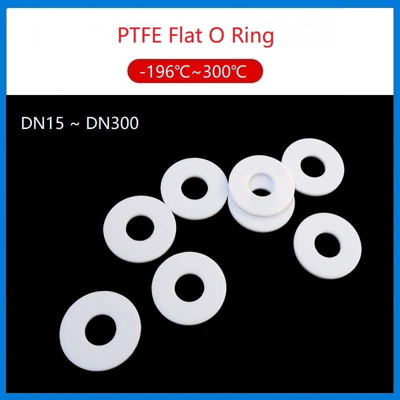 PTFE Flat O Ring Gasket Flange Gasket DN15 DN300 Thickness 3mm Seal